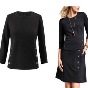 Cabi Osaka Nights Utility Ponte Knit Top in Black